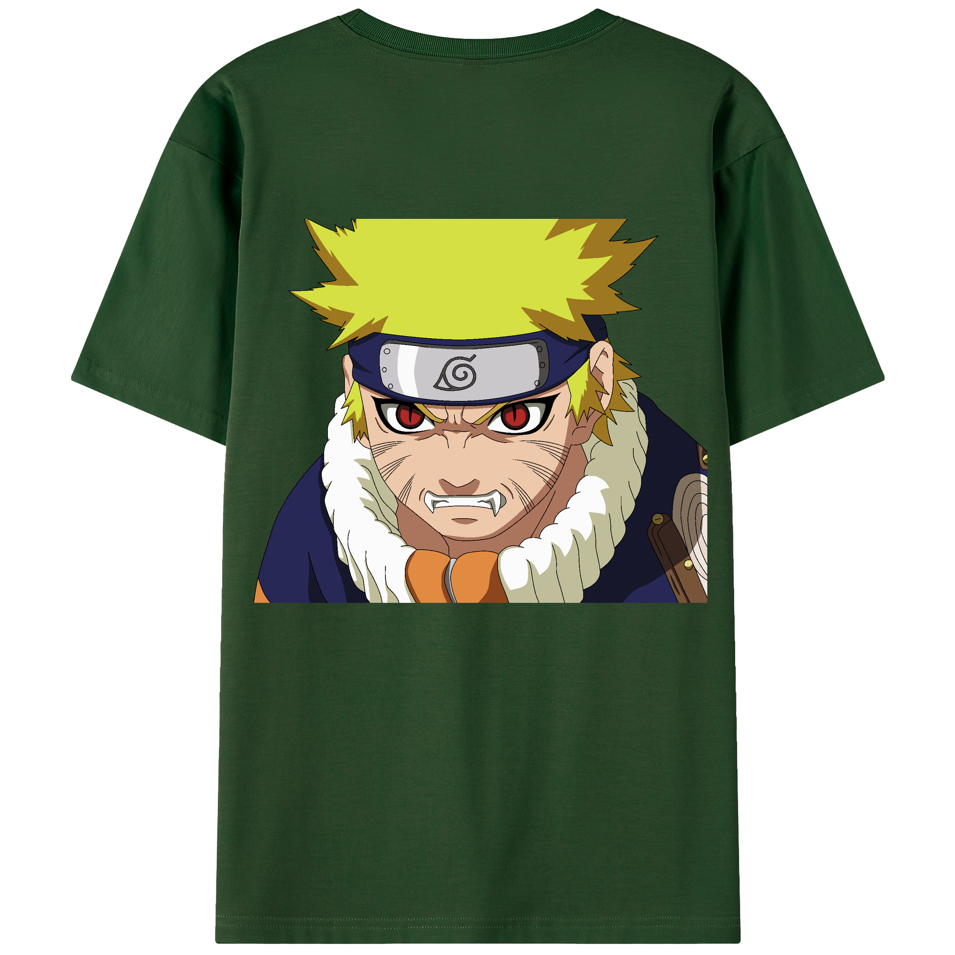 （画像用） NARUTO -ナルト- うずまき ナルト Uzumaki Naruto 綿100％半袖Tシャツ（背面プリント）